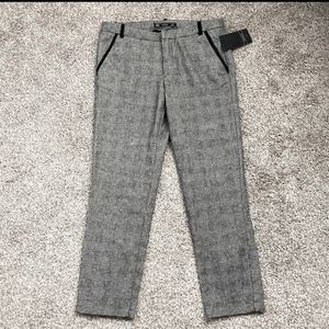 NWT ZARA PLAID SKINNY ANKLE PANTS